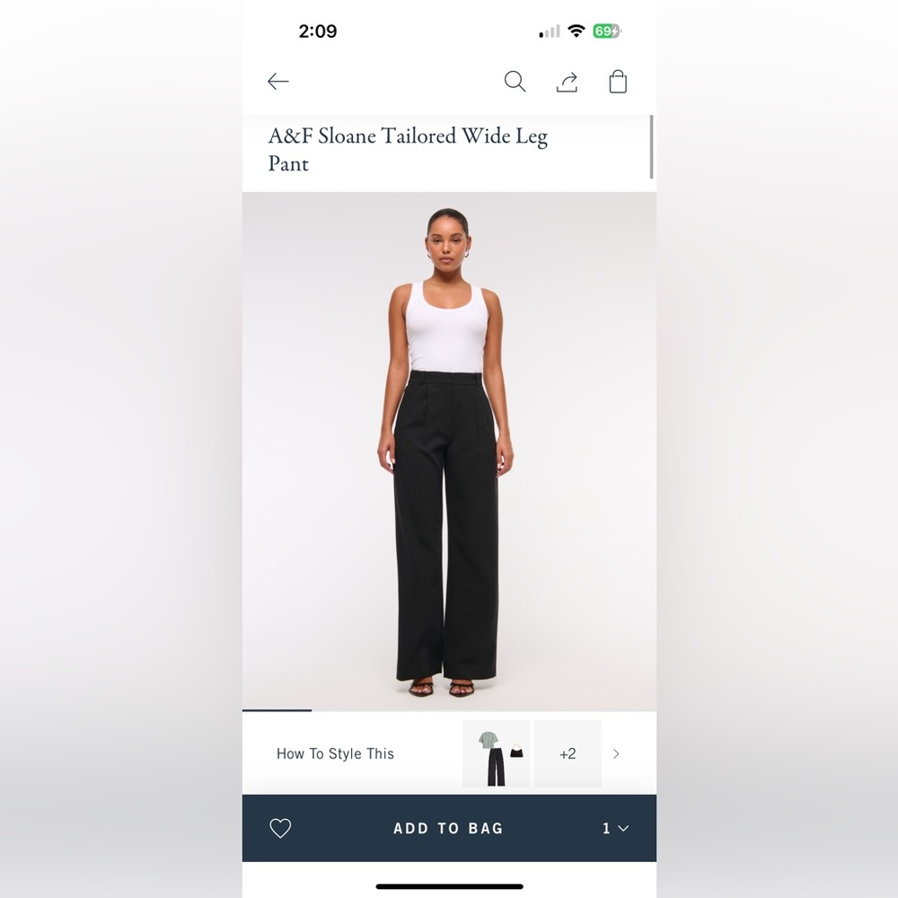 Abercrombie and Fitch Sloane Tailored Pant